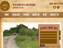 Tablet Screenshot of m-mhandcartsandwagons.com